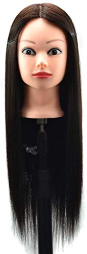 LHGDMJO Hochtemperatur-Draht-Trainingskopf, Friseurpuppenkopf, Make-up-Platte, Haarübungshut (schwarz) von LHGDMJO
