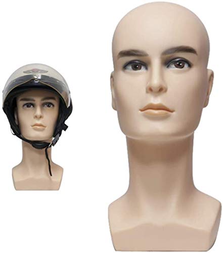 LHGDMJO Männlicher Schaufensterpuppenkopf aus PVC, für Helm, Brille, Halterung, Schal, Maske, Headset, Requisite von LHGDMJO