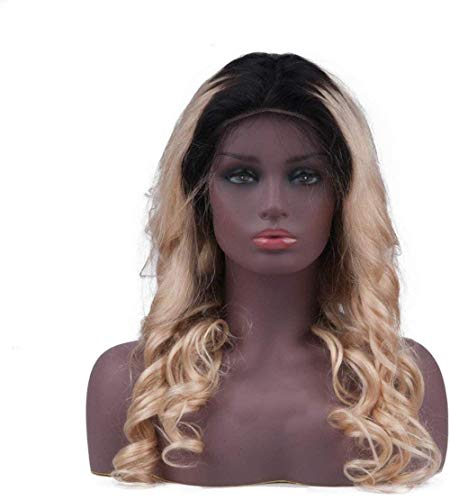 LHGDMJO Professioneller weiblicher Mannequinkopf mit Schultern und Brust, dunkler Hautton, kann Ohrringe mitbringen von LHGDMJO