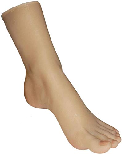 LHGDMJO Silikonpuppe für weibliche Füße, lebensgroß, als Skizze, Nagelkunst, Übung, Schmuck, Schuhsocken, Display (linker Fuß) von LHGDMJO