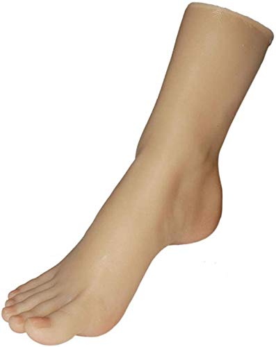 LHGDMJO Silikonpuppe für weibliche Füße, lebensgroß, für Skizzen, Nagelkunst, Übung, Schmuck, Schuhsocken, Display (rechter Fuß) von LHGDMJO