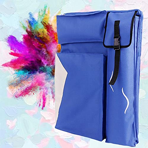 LHGDMJO Staffelei-Ständer, Künstler-Malset mit Aluminium-Staffelei, Zubehör, große Kapazität, Staffeleien, Rucksack (Blau, Leinentasche) von LHGDMJO