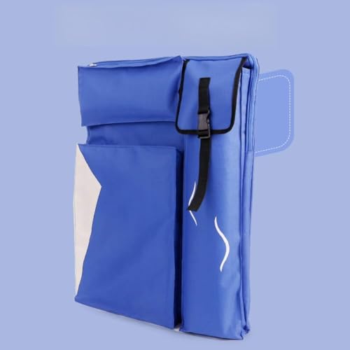 LHGDMJO Staffelei zum Ausstellen, Staffelei, Ständer, Kunst, kreative Staffelei, große Kapazität, Rucksack (blau, Leinentasche) von LHGDMJO