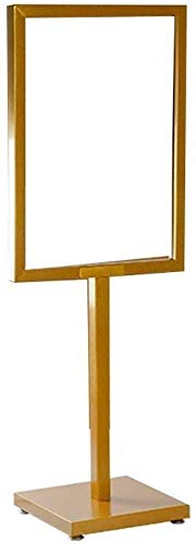 LHGDMJO Staffeleiführungssysteme, multifunktionaler Kartenschlitz, Bilderrahmen, Staffelei, Ausstellungsständer, Innenhöfe, Doppelstab-Design, anwendbare Szene, Metall (Gold, 45 x 45 x 163 cm) von LHGDMJO