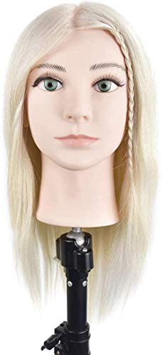LHGDMJO Trainingskopf Professionelle Praxis Heißfärben Bleichschere Modellieren Mannequins Haar Geflochtenes Haar Perücke Weibliches Modell von LHGDMJO