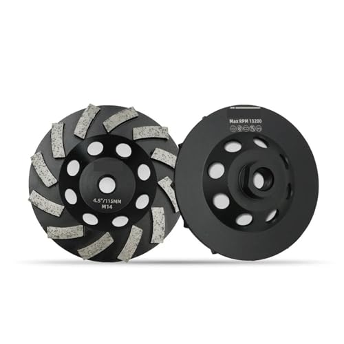 1 Stück 4,5 Zoll/115 mm geschweißte Diamant-Turbo-Schleifscheibe mit M14-Gewinde von LHKQHRDL