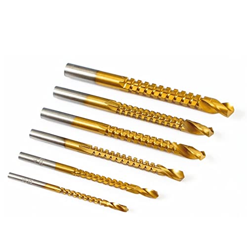 3/4/5/6/6,5/8mm Säge Bohrer Set HSS Verbund Schraube Tap Zimmermann holzbearbeitung Kunststoff Metall Loch Einstechen Werkzeuge(3-8mm(6PCS)) von LHKQHRDL