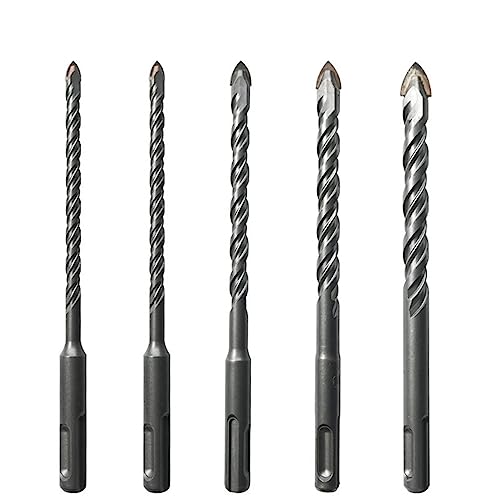 5PCS Glas Keramik Fliesen Beton Bohrer Set 6/8/10/12mm Hartmetall SDS Plus 160mm Mauerwerk Bohrer(10mm(5PCS)) von LHKQHRDL