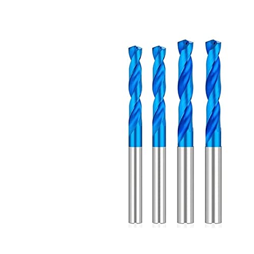 Bohrer 3D-Hartmetall-Bits 3-12 mm Kühlbohrer Spiralspiralbohrer Blaue Beschichtung Lochbohrer for Metall 1St(3.4mm) von LHKQHRDL