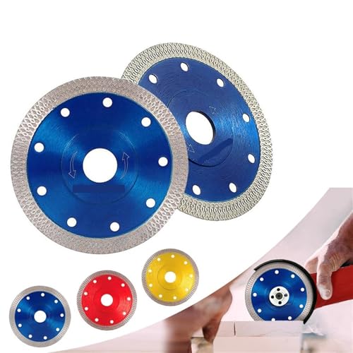 Turbo Diamant Klinge Granit Marmor Trennscheibe Porzellan Fliesen Keramik Blades105/115/125mm for Winkel Grinder Diamant 1Pcs(Blue 115mm) von LHKQHRDL