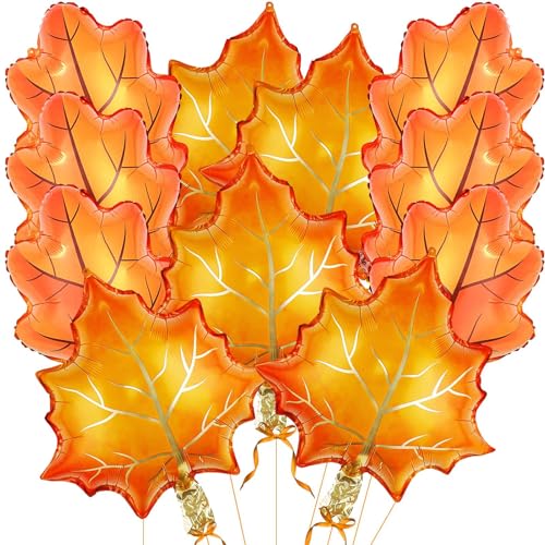 11 x Herbst-Luftballons, riesige Herbst-Ahornblatt-Luftballons, Ernte, Herbst, Erntedankfest, Partyballons für Thanksgiving, Herbst, Mottoparty-Dekorationen von LHOAVWE