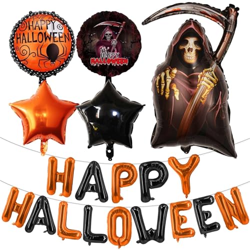 Happy Halloween-Ballons für Halloween-Party-Dekoration, gruselige Halloween-Geister-Ballons für Halloween-Party-Dekorationen von LHOAVWE