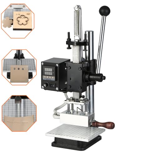 Manuelle Heißprägemaschine, Multifunktionale Heißpressmaschine, Funktionen: Heißprägen/Stanzen/Heißpressen/Stanzen/Branding/Schneiden, Heizplatte Ist Abnehmbar, Wird Für Leder Verwendet von LHQYA