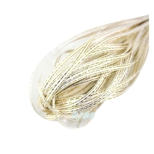 LHSJYG Satinband (40 Meters) (3.1mm) Gold Edge Satin Ribbons Handwork DIY Jewelry Decorative Accessories Key Bag(White) von LHSJYG