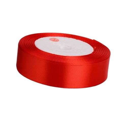 LHSJYG Satinband 25Yard/roll 6mm-75mm Red Satin Ribbon Bow Craft Wedding Party Decor Wrapping Scrapbooking Supplies DIY Packing Material(25mm Red) von LHSJYG