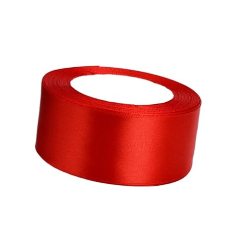 LHSJYG Satinband 25Yard/roll 6mm-75mm Red Satin Ribbon Bow Craft Wedding Party Decor Wrapping Scrapbooking Supplies DIY Packing Material(40mm Red) von LHSJYG