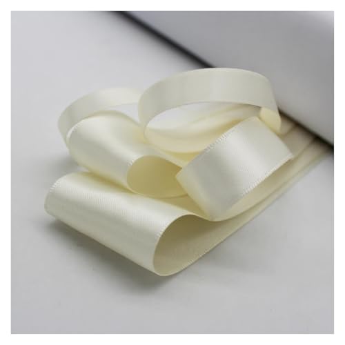 LHSJYG Satinband 5 Meter Many Colors Satin Ribbon Double Sided Polyester Fabric Tapes for Hair Bow Crafts DIY Accessories 6mm 9mm 16mm 25mm 38mm(Antique White,25mm) von LHSJYG