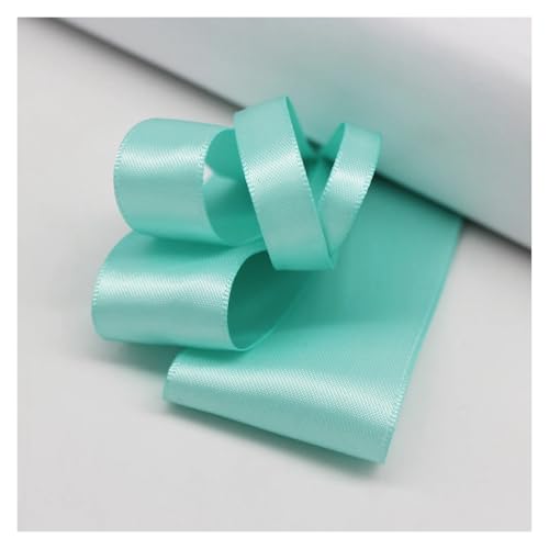 LHSJYG Satinband 5 Meter Many Colors Satin Ribbon Double Sided Polyester Fabric Tapes for Hair Bow Crafts DIY Accessories 6mm 9mm 16mm 25mm 38mm(Aqua,38mm) von LHSJYG