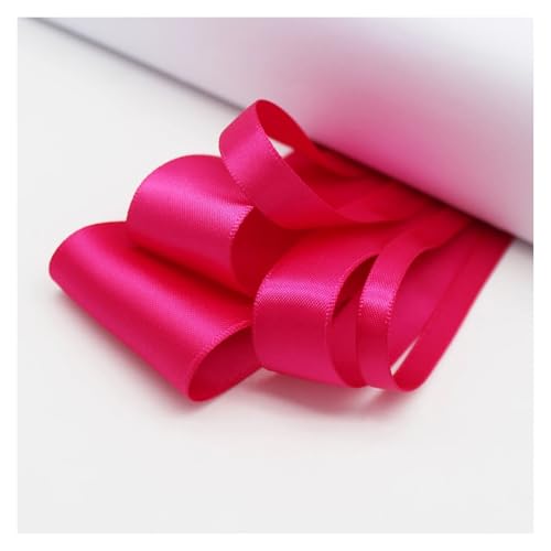 LHSJYG Satinband 5 Meter Many Colors Satin Ribbon Double Sided Polyester Fabric Tapes for Hair Bow Crafts DIY Accessories 6mm 9mm 16mm 25mm 38mm(Azalea,6mm) von LHSJYG