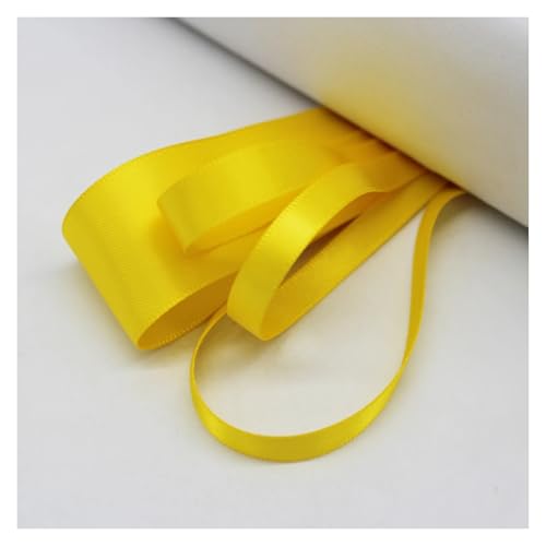 LHSJYG Satinband 5 Meter Many Colors Satin Ribbon Double Sided Polyester Fabric Tapes for Hair Bow Crafts DIY Accessories 6mm 9mm 16mm 25mm 38mm(Daffodil,25mm) von LHSJYG