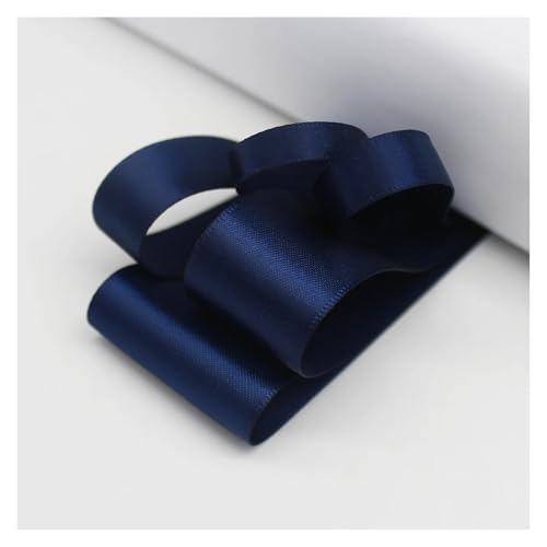 LHSJYG Satinband 5 Meter Many Colors Satin Ribbon Double Sided Polyester Fabric Tapes for Hair Bow Crafts DIY Accessories 6mm 9mm 16mm 25mm 38mm(Deep Blue,25mm) von LHSJYG