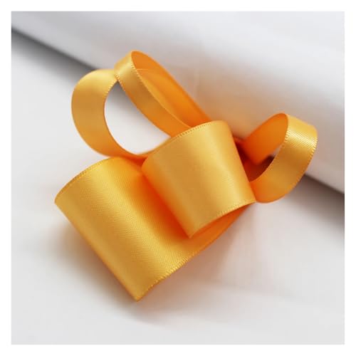 LHSJYG Satinband 5 Meter Many Colors Satin Ribbon Double Sided Polyester Fabric Tapes for Hair Bow Crafts DIY Accessories 6mm 9mm 16mm 25mm 38mm(Gold,16mm) von LHSJYG