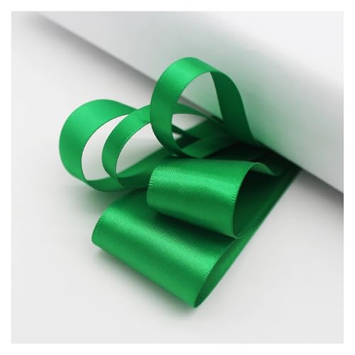 LHSJYG Satinband 5 Meter Many Colors Satin Ribbon Double Sided Polyester Fabric Tapes for Hair Bow Crafts DIY Accessories 6mm 9mm 16mm 25mm 38mm(Green,16mm) von LHSJYG