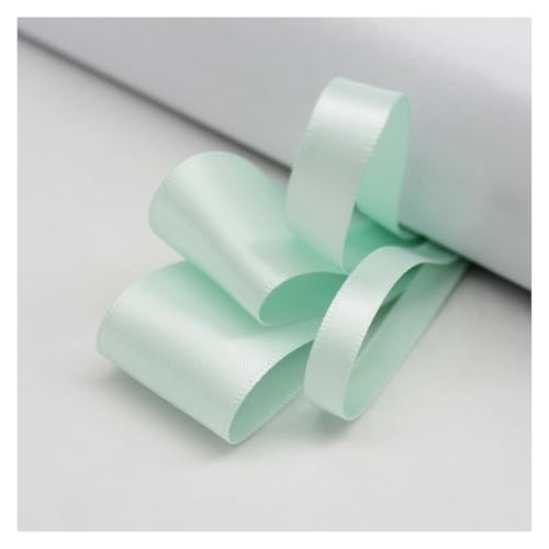 LHSJYG Satinband 5 Meter Many Colors Satin Ribbon Double Sided Polyester Fabric Tapes for Hair Bow Crafts DIY Accessories 6mm 9mm 16mm 25mm 38mm(Ice Mint,16mm) von LHSJYG