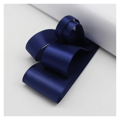 LHSJYG Satinband 5 Meter Many Colors Satin Ribbon Double Sided Polyester Fabric Tapes for Hair Bow Crafts DIY Accessories 6mm 9mm 16mm 25mm 38mm(Ink Blue,38mm) von LHSJYG