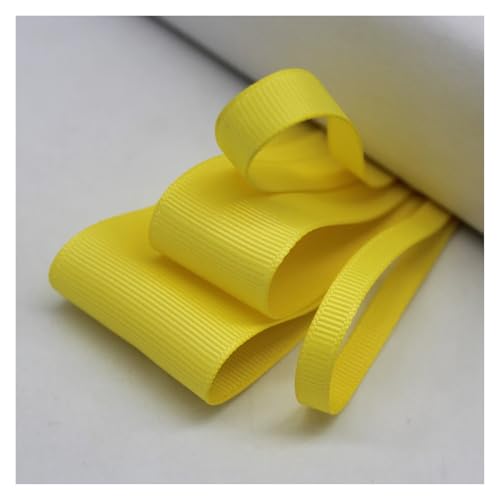 LHSJYG Satinband 5 Meter Many Colors Satin Ribbon Double Sided Polyester Fabric Tapes for Hair Bow Crafts DIY Accessories 6mm 9mm 16mm 25mm 38mm(Lemon,25mm) von LHSJYG