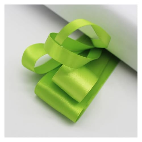 LHSJYG Satinband 5 Meter Many Colors Satin Ribbon Double Sided Polyester Fabric Tapes for Hair Bow Crafts DIY Accessories 6mm 9mm 16mm 25mm 38mm(Light Green,25mm) von LHSJYG