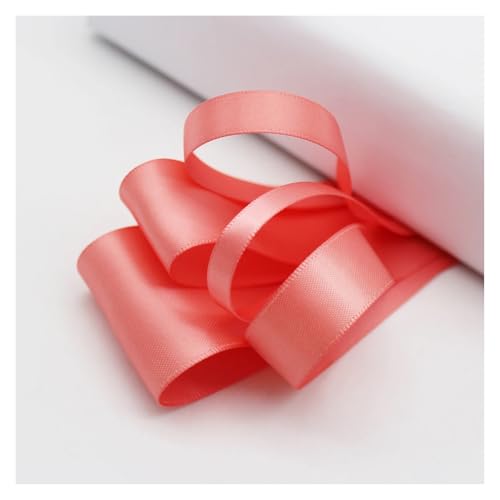 LHSJYG Satinband 5 Meter Many Colors Satin Ribbon Double Sided Polyester Fabric Tapes for Hair Bow Crafts DIY Accessories 6mm 9mm 16mm 25mm 38mm(Lt.Coral,6mm) von LHSJYG