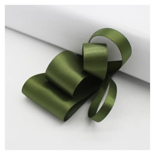 LHSJYG Satinband 5 Meter Many Colors Satin Ribbon Double Sided Polyester Fabric Tapes for Hair Bow Crafts DIY Accessories 6mm 9mm 16mm 25mm 38mm(Moss,6mm) von LHSJYG