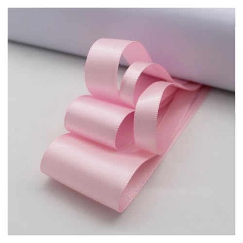 LHSJYG Satinband 5 Meter Many Colors Satin Ribbon Double Sided Polyester Fabric Tapes for Hair Bow Crafts DIY Accessories 6mm 9mm 16mm 25mm 38mm(Pearl Pink,16mm) von LHSJYG