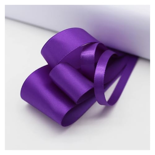 LHSJYG Satinband 5 Meter Many Colors Satin Ribbon Double Sided Polyester Fabric Tapes for Hair Bow Crafts DIY Accessories 6mm 9mm 16mm 25mm 38mm(Purple,25mm) von LHSJYG