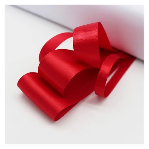 LHSJYG Satinband 5 Meter Many Colors Satin Ribbon Double Sided Polyester Fabric Tapes for Hair Bow Crafts DIY Accessories 6mm 9mm 16mm 25mm 38mm(Red,16mm) von LHSJYG