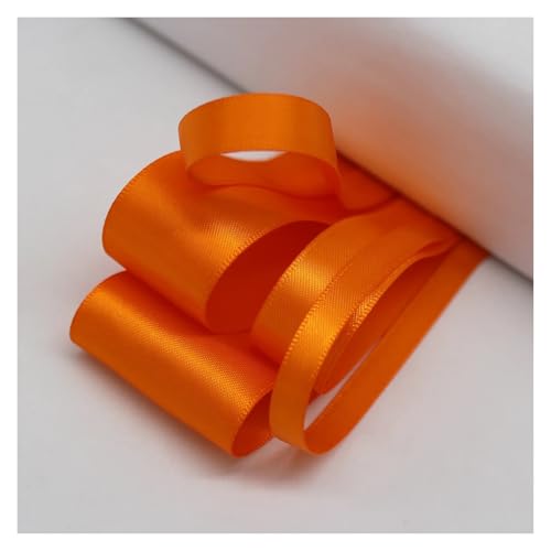 LHSJYG Satinband 5 Meter Many Colors Satin Ribbon Double Sided Polyester Fabric Tapes for Hair Bow Crafts DIY Accessories 6mm 9mm 16mm 25mm 38mm(Tangerine,16mm) von LHSJYG