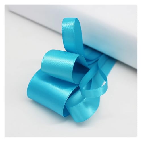 LHSJYG Satinband 5 Meter Many Colors Satin Ribbon Double Sided Polyester Fabric Tapes for Hair Bow Crafts DIY Accessories 6mm 9mm 16mm 25mm 38mm(Turquoise,16mm) von LHSJYG