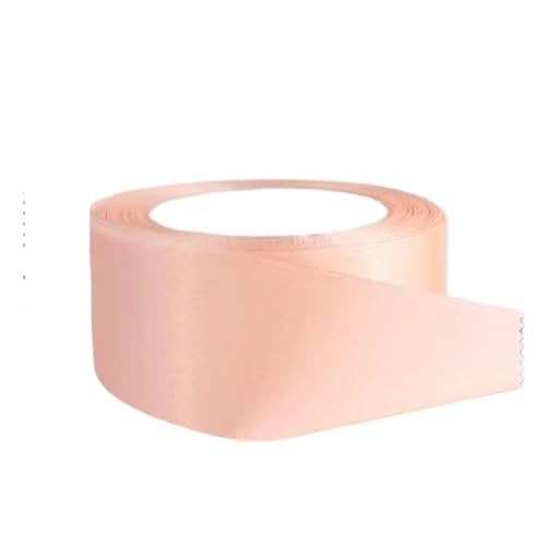 LHSJYG Satinband Satin Ribbon, 40 Mm × 22 M Double Sided Polyester Wrapping Ribbon for Crafting Bouquets DIY Sewing Project(Champagne) von LHSJYG