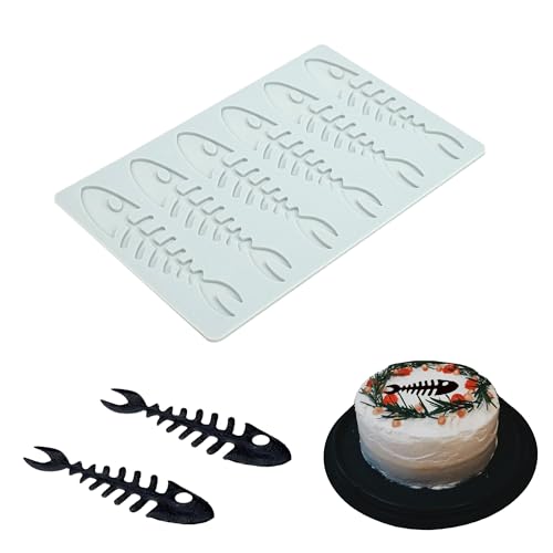 LIANCHEN 6 Löcher Gräten Silikon Fondant Spitzenmatte Fondant Form für Kuchendekoration Silikonform Backen für Dekoration Silikon-Fondant-Spitzenmatte Fondant, Schokolade, Molekulare Küche (A) von LIANCHEN