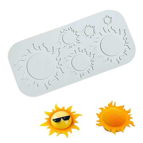 LIANCHEN 6 Löcher Sonne Silikon Fondant Spitzenmatte Matte Silikon Spitze Form DIY Silikon Kuchen Spitzenform Sonne Kuchen-Spitzenform für Zuckerpaste, Kuchen, Molekulare Küche, Schokolade (Grau 1) von LIANCHEN