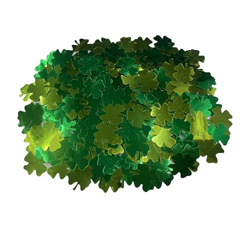 LIANRISES Konfetti St Patricks Day Streudeko Geburtstag Confetti Konfetti Grün für Party DIY Hochzeit Geburtstag Glückliches Geschenk Grün Vier Blätter Gras 20g von LIANRISES