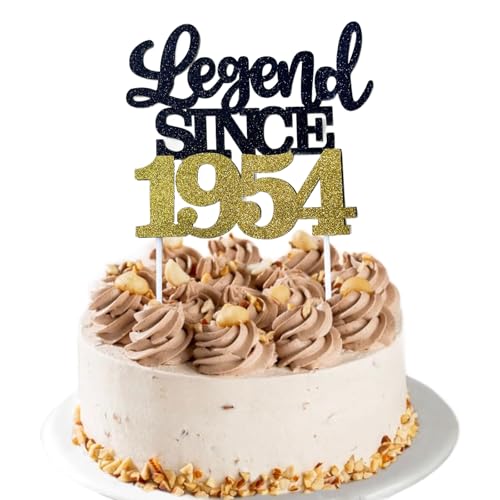 LIANRISES Legend SINCE 1954 Tortendeko 70 Geburtstag Mann Cake Topper 70 Geburtstag Tortendeko 70 Geburtstag Frau Mann Cake Topper 70. Geburtstag Schwarz und Gold von LIANRISES