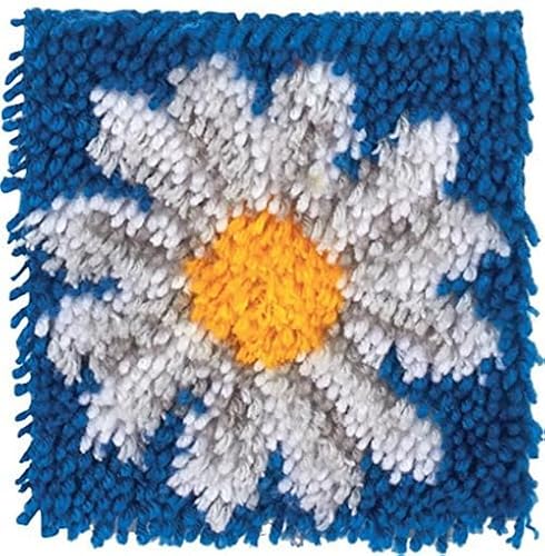 LIAZLIUT Knüpfkissen-Set „Little Daisy“ (43×43Cm), Kreuzstich-Set, Teppichherstellung, Kissen, Handarbeit Für Anfänger, Heimdekoration von LIAZLIUT