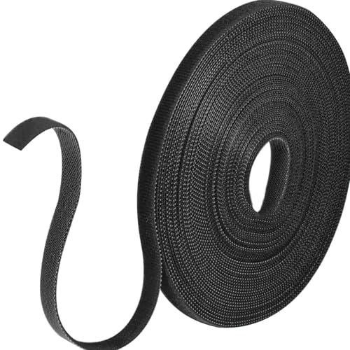 10m Klettband,Klettkabelbinder,Klettverschluss selbstklebend,Wiederverschließbar Klettbandrolle,Freie Schnittlänge,für Kabel Organisieren(10mm Breit,Schwarz) von LIBAIDZ