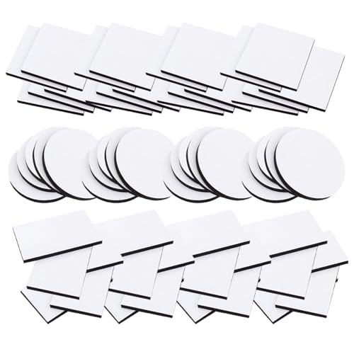 LIBAIDZ 60pcs Doppelseitige Klebepads,Klebepads Doppelseitig Extra Stark,Doppelseitiger Kleber,Klebeband Doppelseitig,Schaumstoff Klebepads,Doppelseitiges Schaumstoff Pads,Rund+Rechteckig+Quadratisch von LIBAIDZ