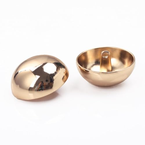 LIBERGA 50 Stück Runde Knöpfe Mit Schaft, Metallknöpfe Für Damen Oder Herren Kleidung Strickjacken Mäntel Hemden Bastelprojekte, Golden, 11,5mm von LIBERGA