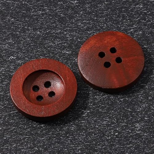 LIBERGA Holzknöpfe, 4 Löcher, runde Nähknöpfe für Kleidung, Strickjacken, Mäntel, Bastelprojekte, 38 mm, 50 Stück LIBERGA Holzknöpfe, 4 Löcher, runde Nähknöpfe für Kleidung, Strickjacken, Mäntel, Bastelprojekte, 38 mm, 50 Stück von LIBERGA