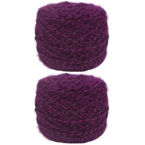 LICHENGTAI 2 Rolle Häkelgarn Set, DIY Strickgarn Grobes Garn 150g Grobes Handgewebtes Garn Set Sanfte Strickwolle für Decke Überwürfe Kissen Babypuppenprojekte von LICHENGTAI