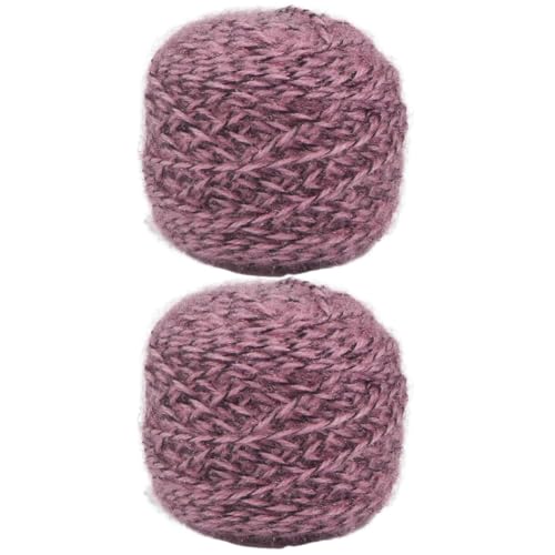 LICHENGTAI 2 Rolle Häkelgarn Set, DIY Strickgarn Grobes Garn 150g Grobes Handgewebtes Garn Set Sanfte Strickwolle für Decke Überwürfe Kissen Babypuppenprojekte von LICHENGTAI